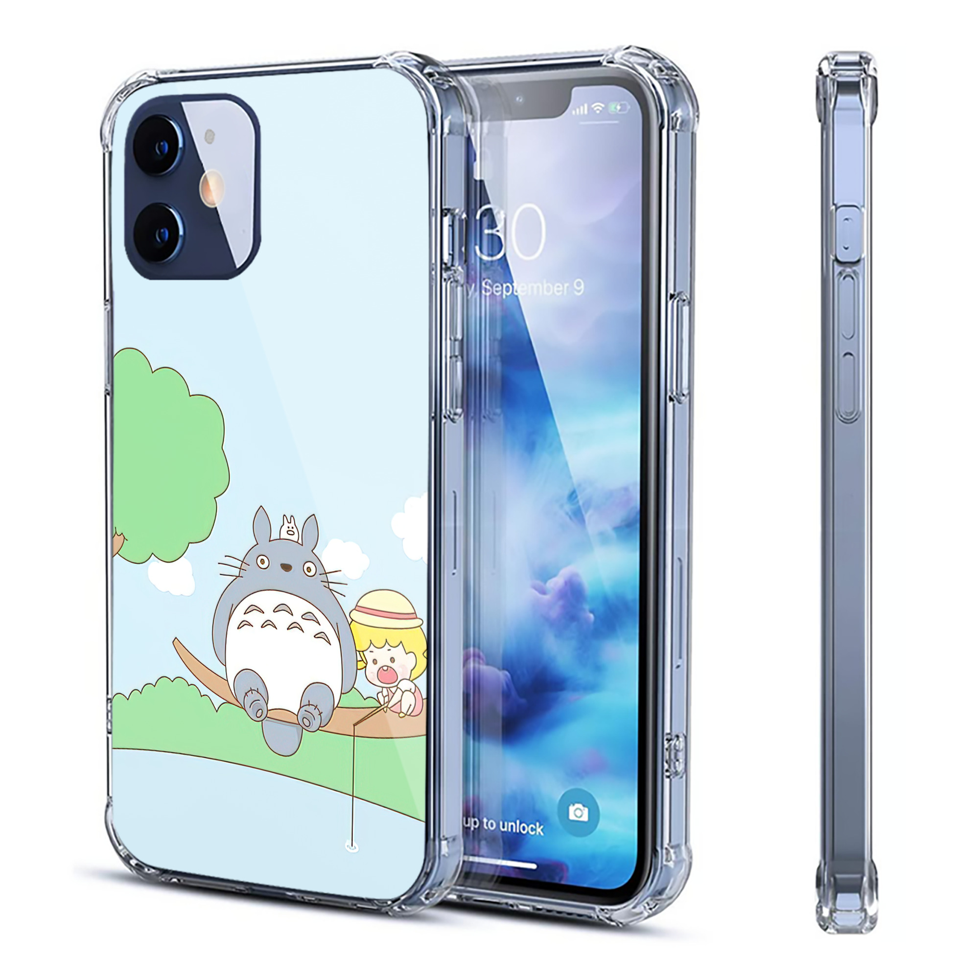 （画像用） となりのトトロ 草壁メイ 草壁サツキ My Neighbor Totoro Satsuki Kusakabe Mei Kusakabe 【iPhone 12シリーズ対応】透明スマホケース（クリアソフトケース）